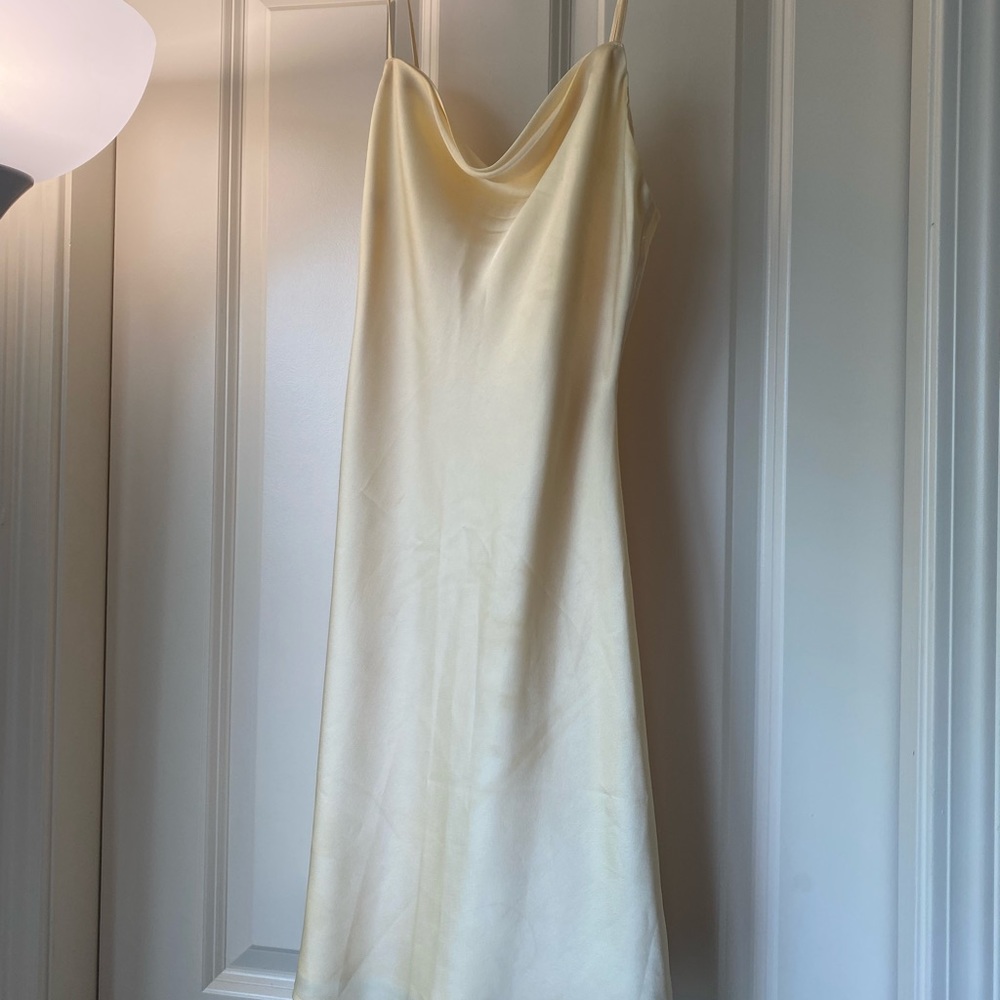 Abercrombie silk yellow dress!